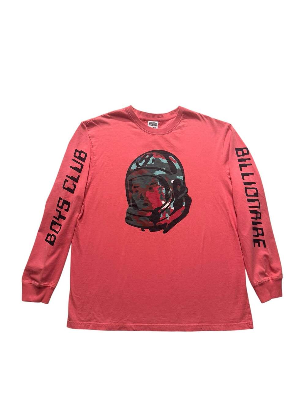 Billionaire Boys Club Helmet Logo Long Sleeve Graphic Tee in Red